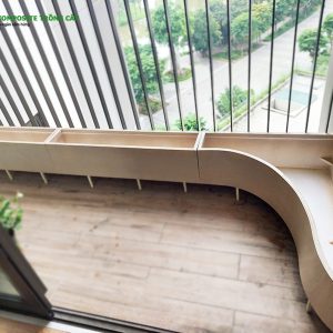 Chậu composite ban công góc cong