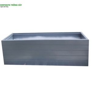 Chậu composite gỗ nhựa chữ nhật 100*20*25cm