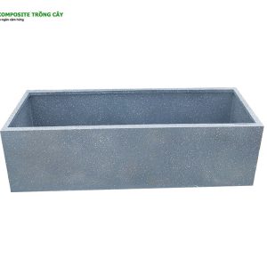 Chậu composite gỗ nhựa chữ nhật 100*25*25cm
