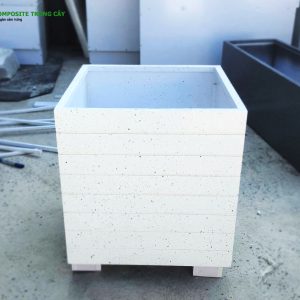 Chậu composite gỗ nhựa 40 x 40 x 40cm