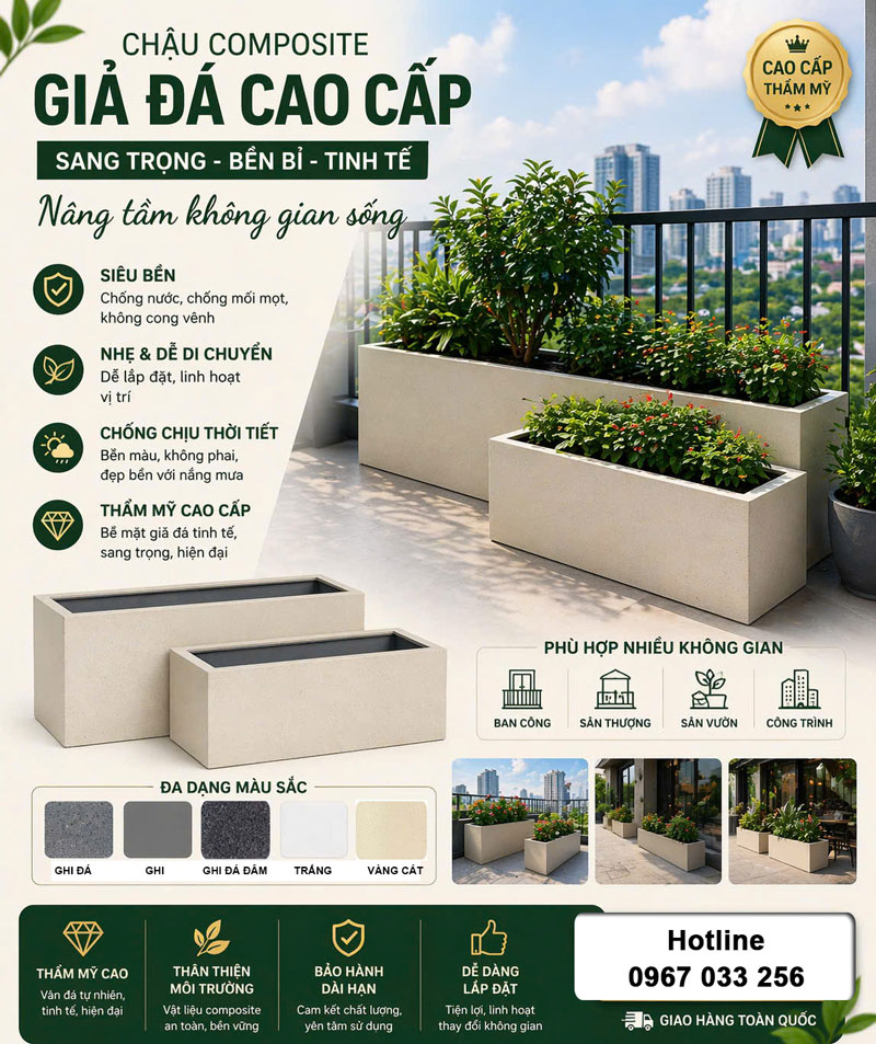 Chậu composite trồng cây