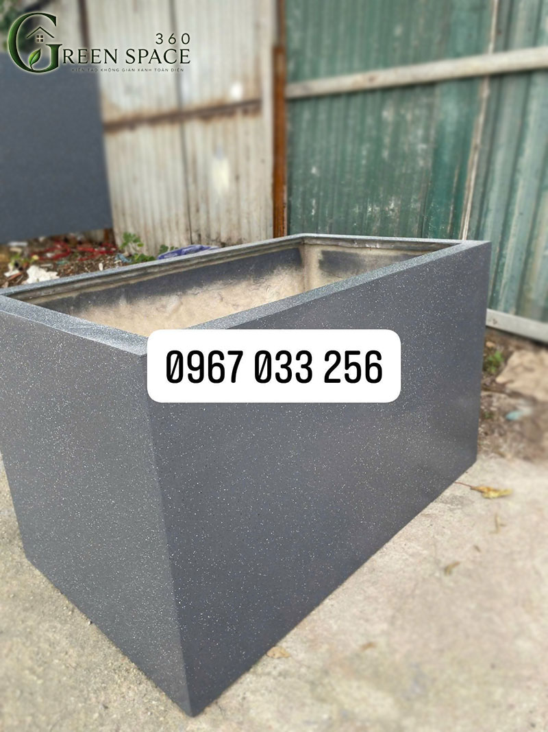 Chậu Composite đúc sợi thủy tinh KT 100*50*50cm
