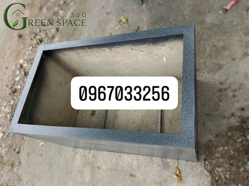 Chậu Composite đúc sợi thủy tinh KT 100*50*50cm - Hình ảnh 2
