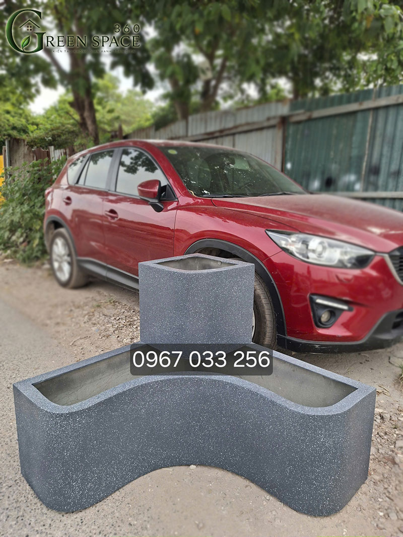 Chậu composite góc đúc sợi thủy tinh
