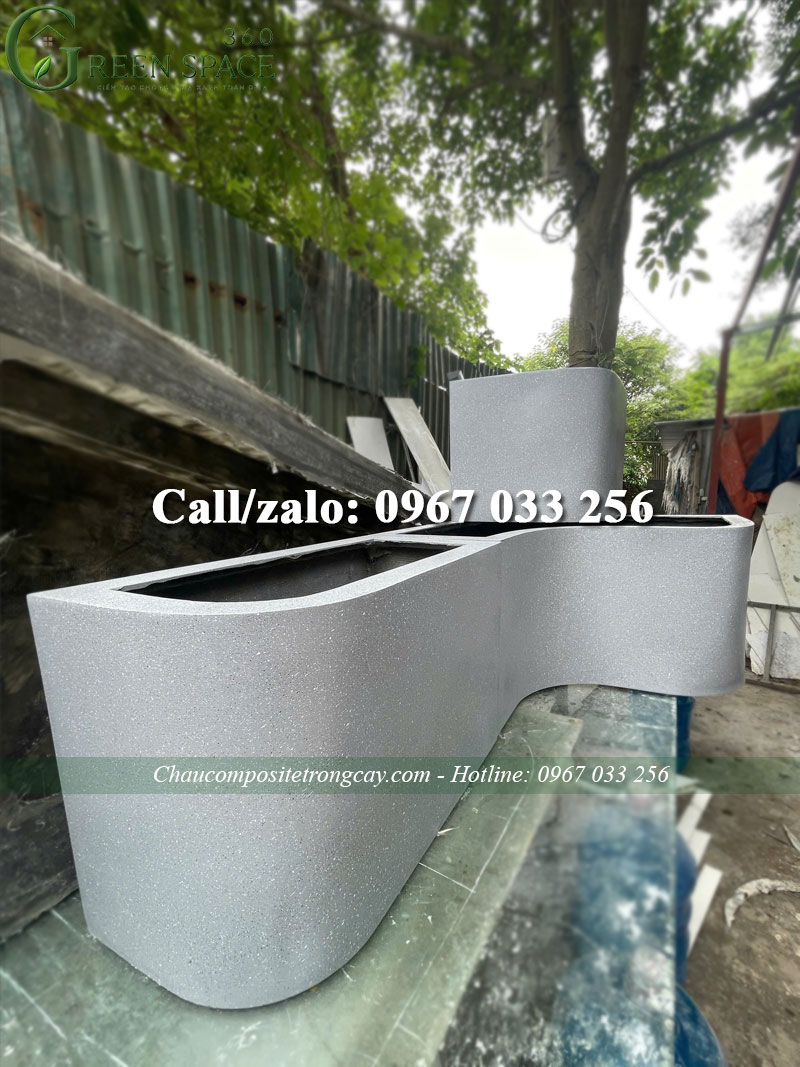 Chậu composite đúc nguyên khối
