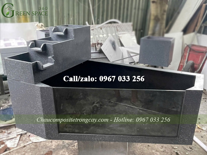 Chậu composite đúc nguyên khối