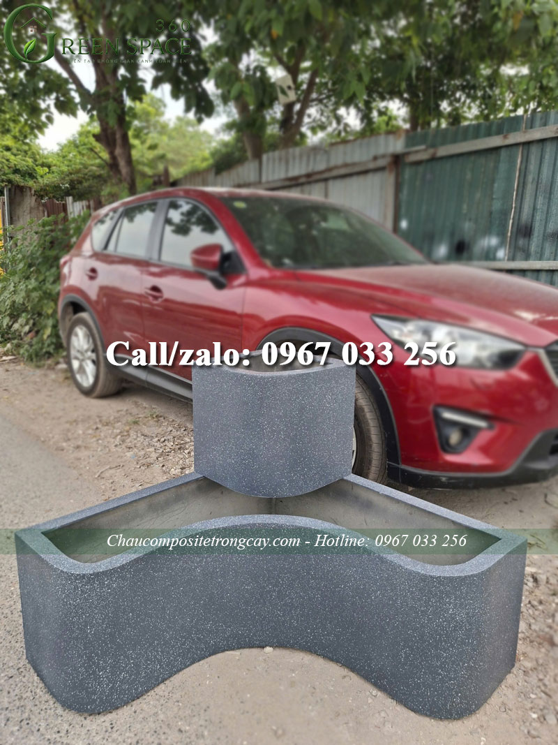Chậu composite đúc nguyên khối