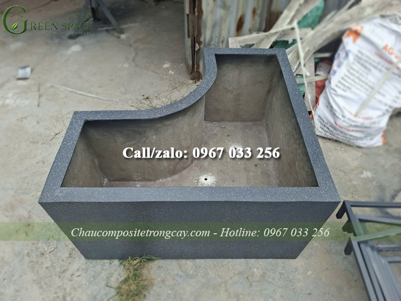 Chậu composite đúc nguyên khối