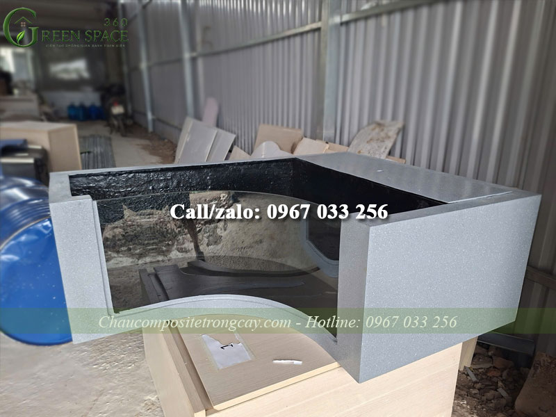 Chậu composite đúc nguyên khối